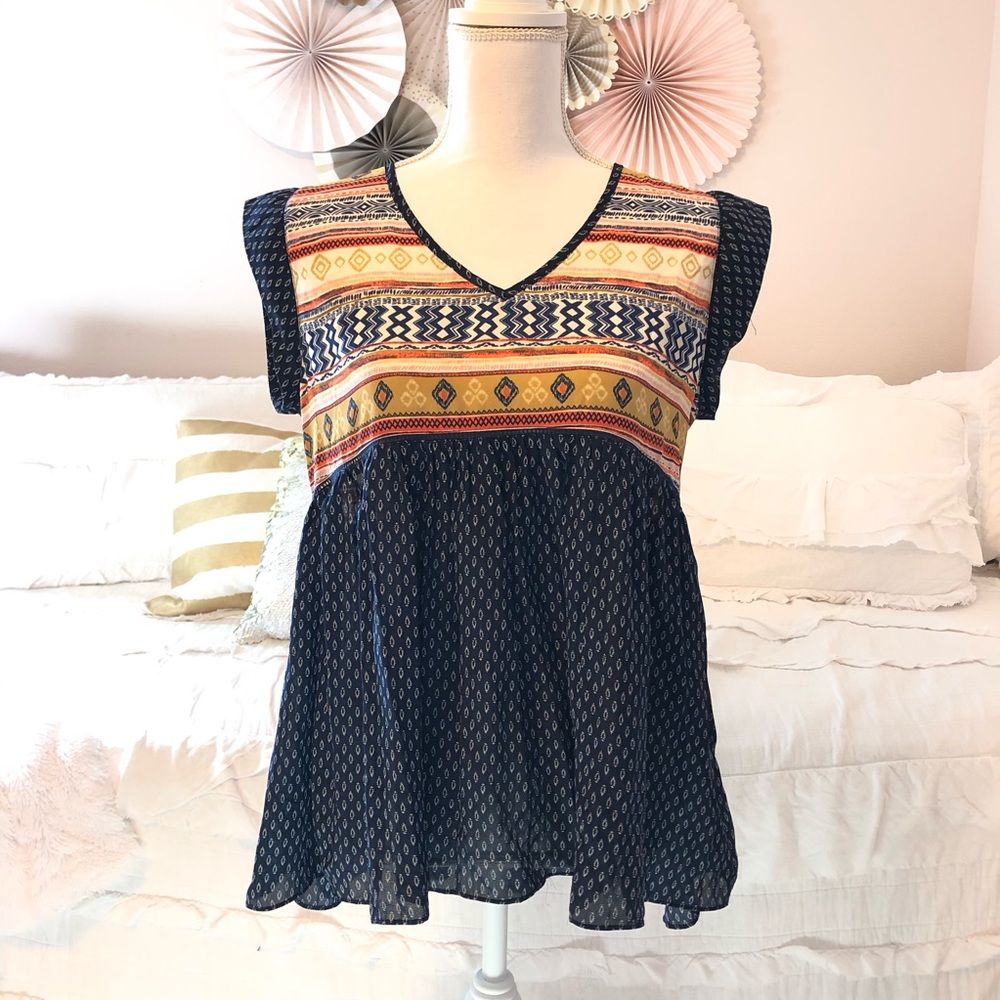 EUC Anthropologie THML Peplum Top